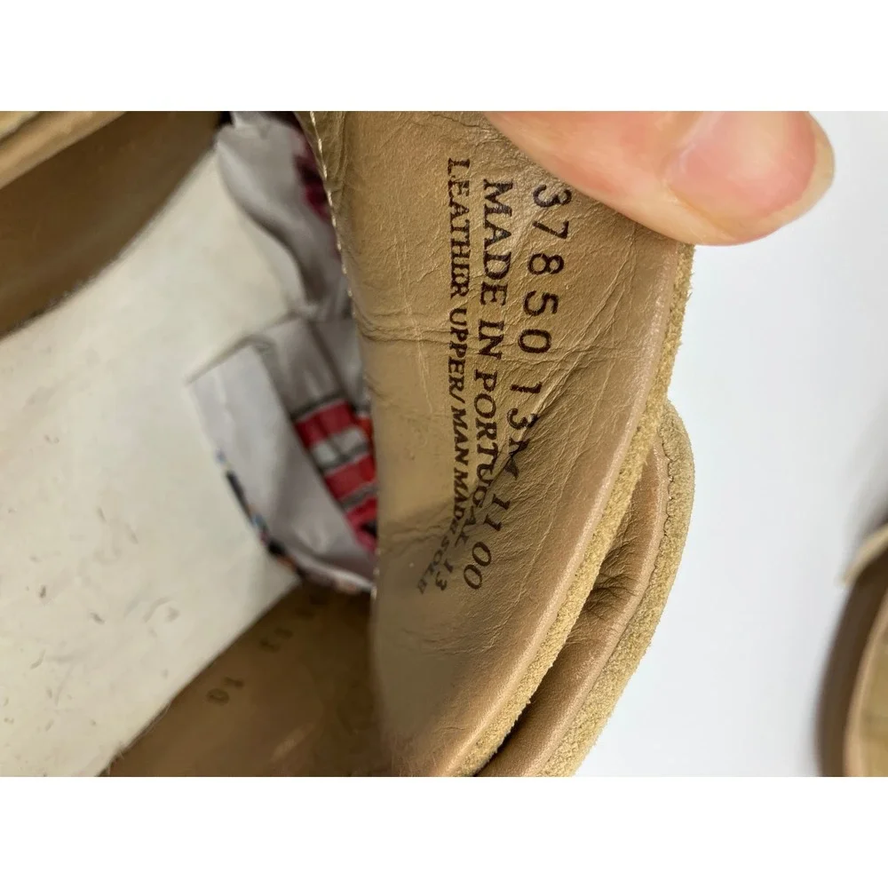Vintage Clarks Mens Tan Suede Leather Oxford Lace Up Shoes Low Top Brown 10.5‎ M